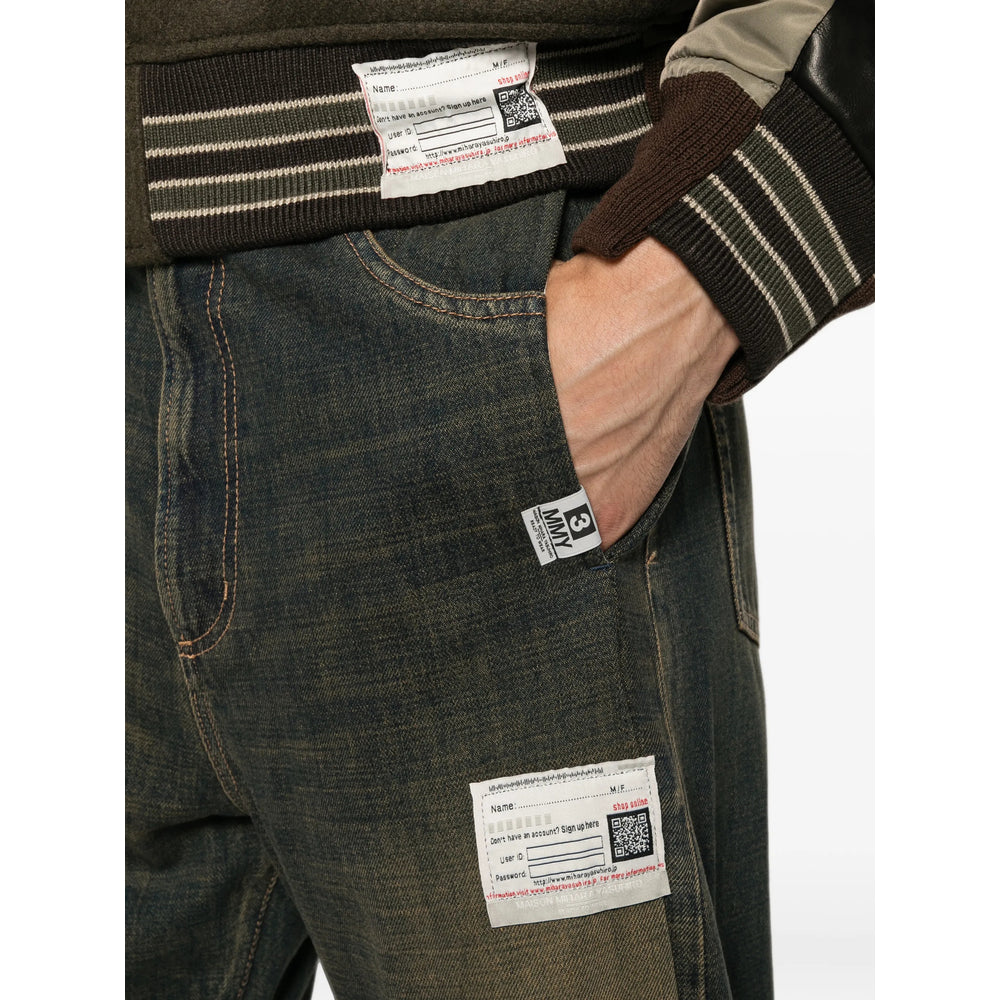 Maison Mihara Yasuhiro Blue Denim - Regular & Straight-Leg Jeans Men MAISON MIHARA YASUHIRO