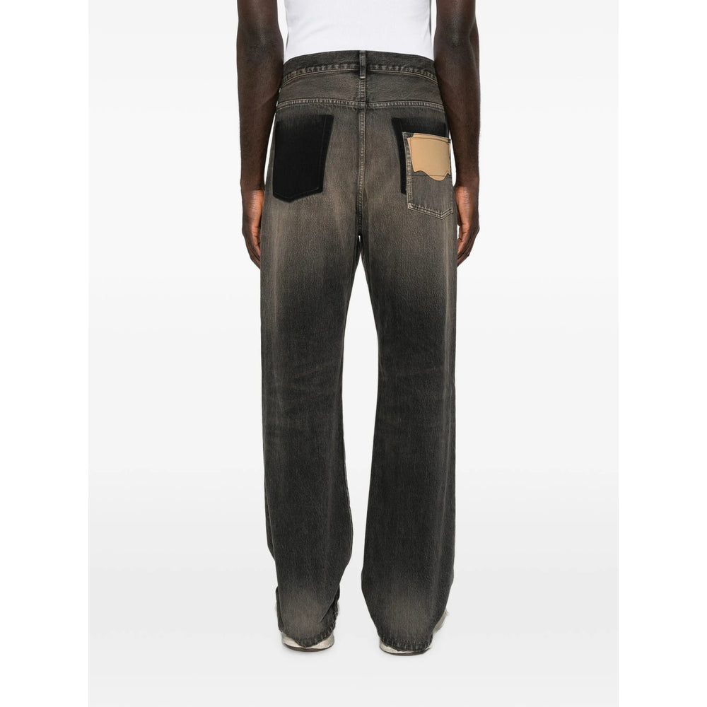 Maison Mihara Yasuhiro Black Denim - Regular & Straight-Leg Jeans Men MAISON MIHARA YASUHIRO