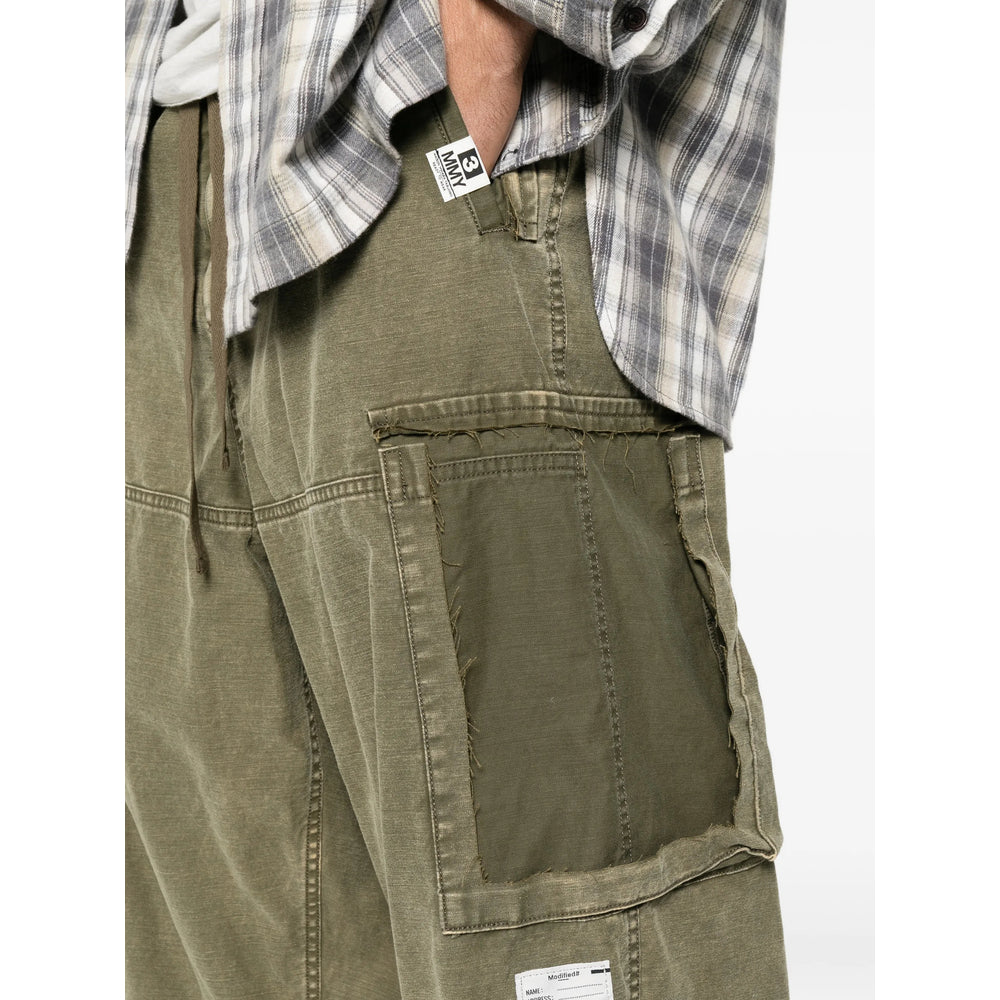 Maison Mihara Yasuhiro Green Trousers - Wide-Leg Trousers Men MAISON MIHARA YASUHIRO