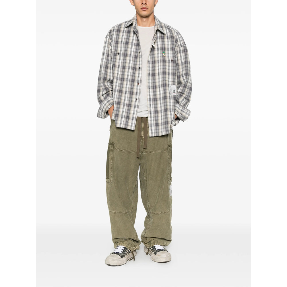 Maison Mihara Yasuhiro Green Trousers - Wide-Leg Trousers Men MAISON MIHARA YASUHIRO