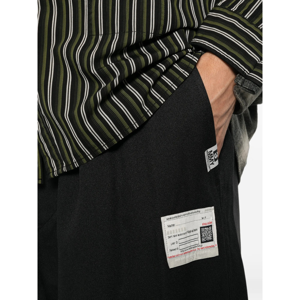 Maison Mihara Yasuhiro Black Trousers - Wide-Leg Trousers Men MAISON MIHARA YASUHIRO