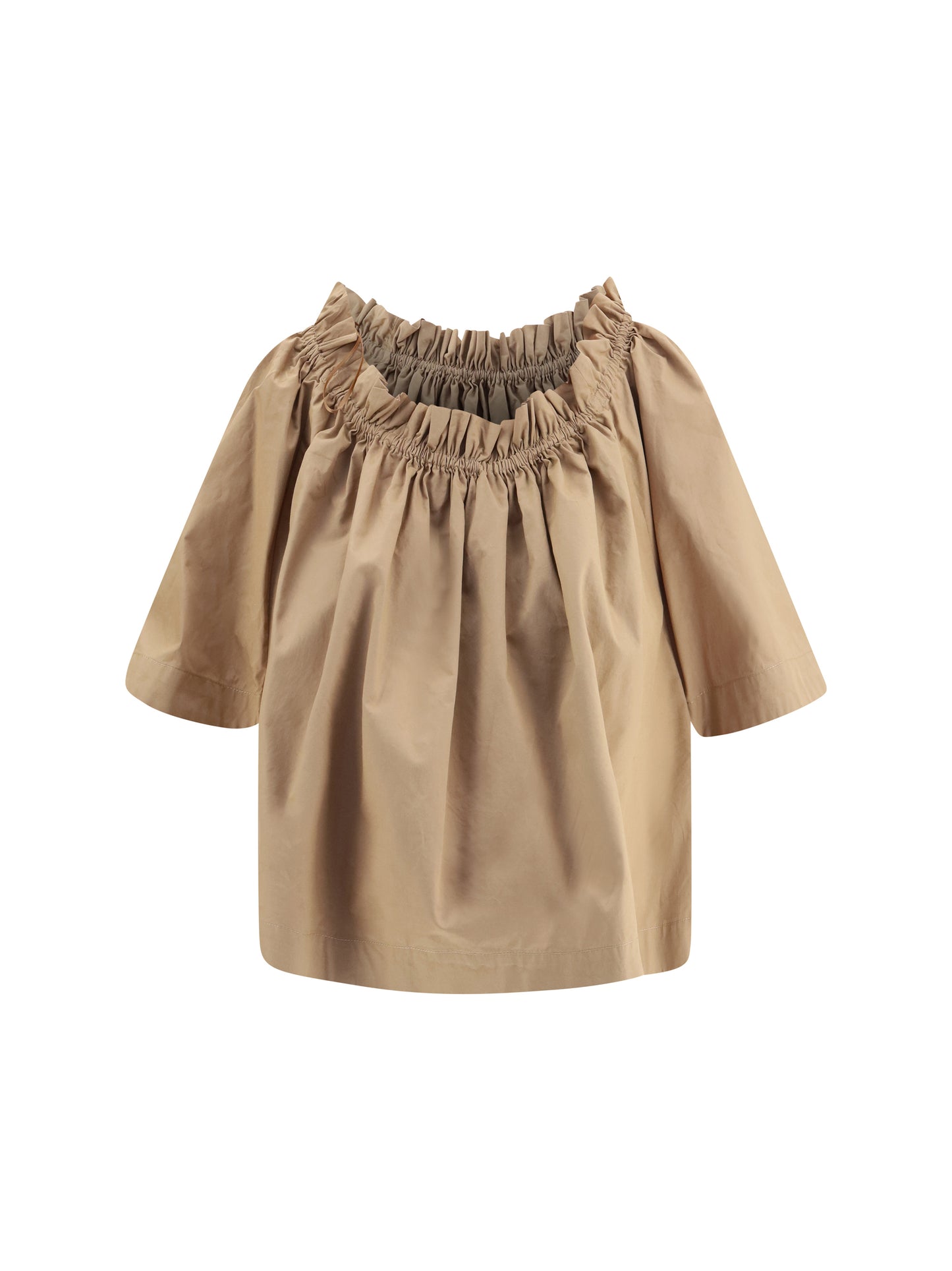 Saint Laurent Women Cotton Ruffle Top