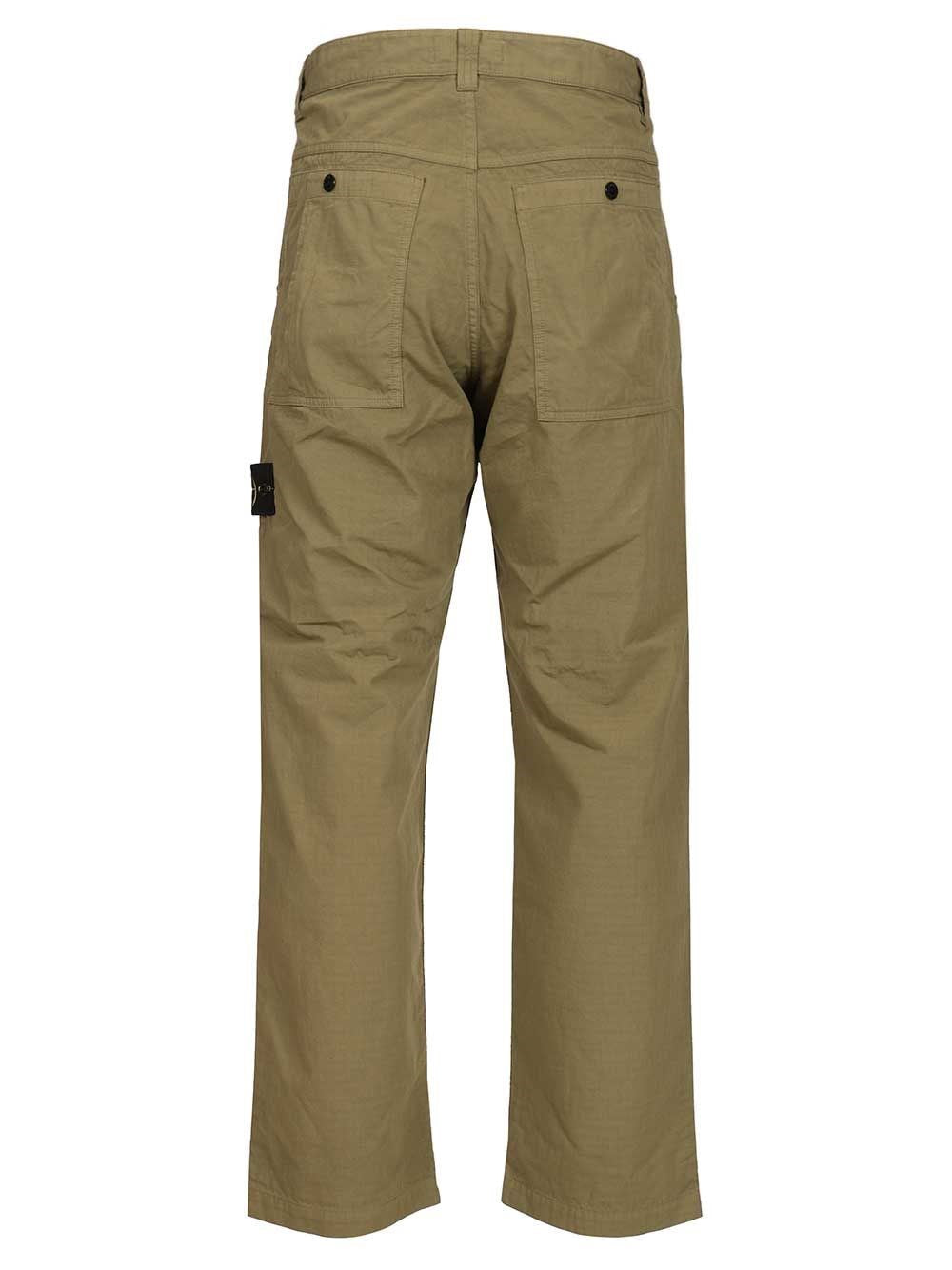 Stone Island Men Organic Cotton Ripstop Chino Trousers STONE ISLAND