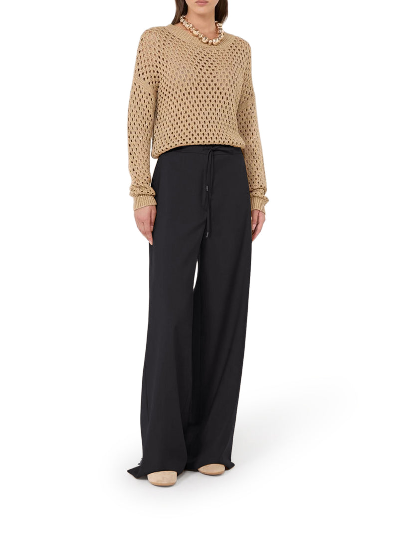 Max Mara Studio Women Lightweight Wool Canvas Trousers MAX MARA STUDIO