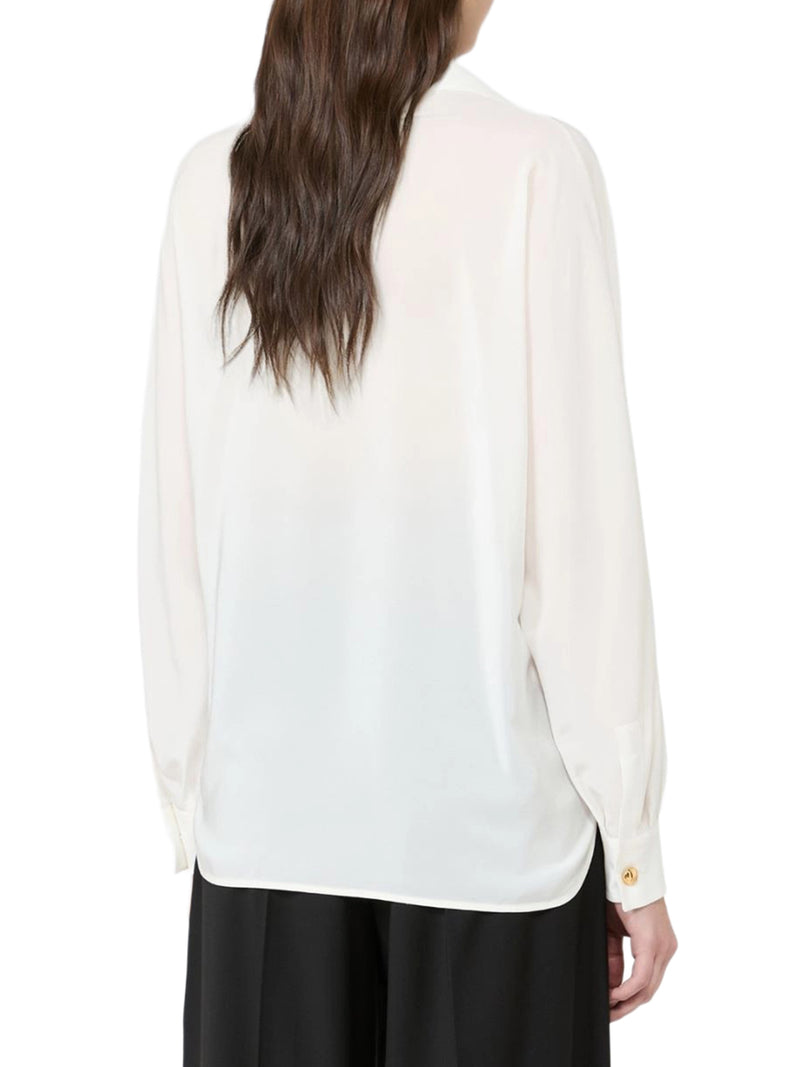 Max Mara Studio Women Crepe De Chine Polo Shirt MAX MARA STUDIO