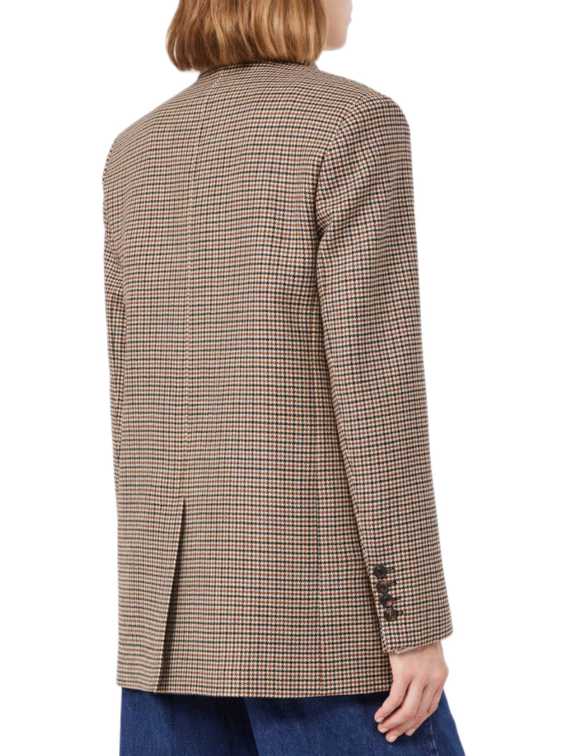Max Mara Studio Women Single-Breasted Yarn-Dyed Wool Blazer MAX MARA STUDIO