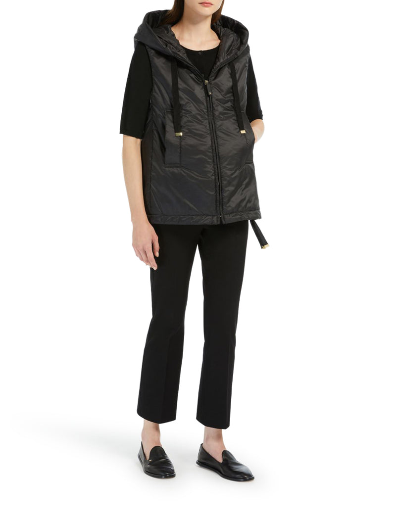 Max Mara The Cube Women Padded Vest With Hood In Waterproof Canvas MAX MARA THE CUBE