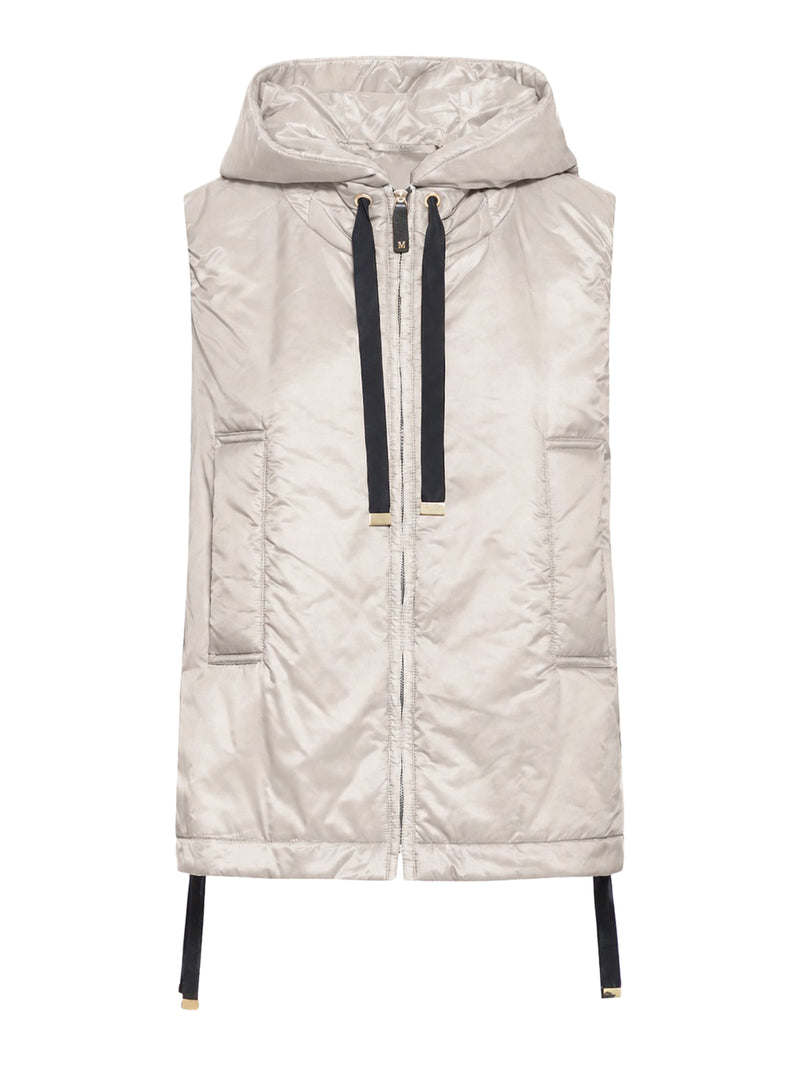 Max Mara The Cube Women Padded Vest With Hood In Waterproof Canvas MAX MARA THE CUBE