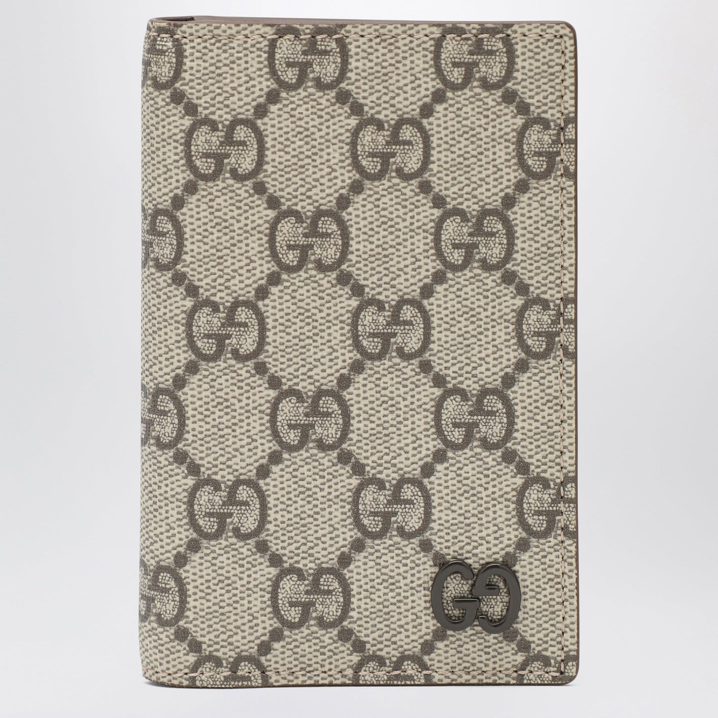 Gucci Gg Supreme Fabric Wallet In Beige/Ebony Men GUCCI