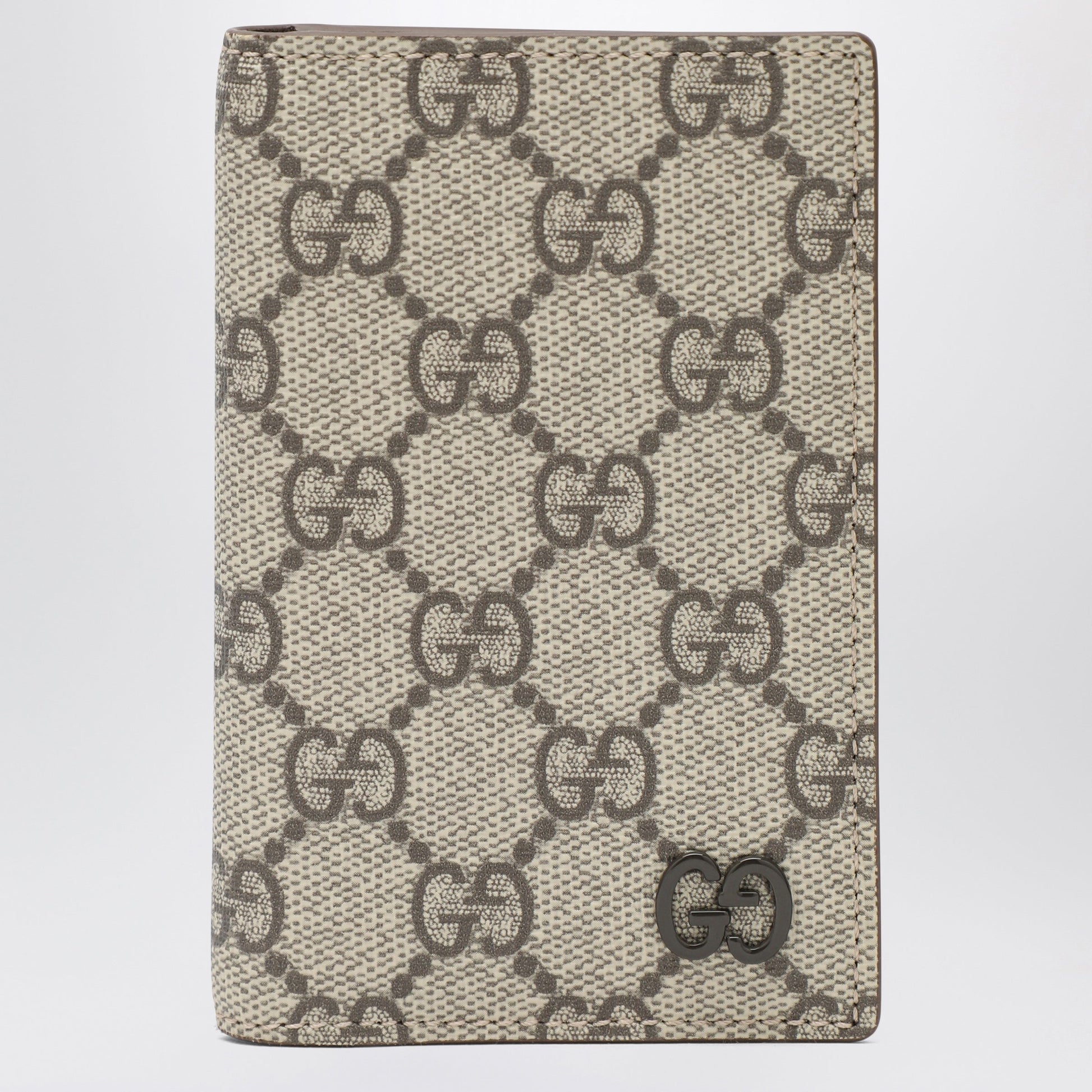 Gucci Gg Supreme Fabric Wallet In Beige/Ebony Men GUCCI