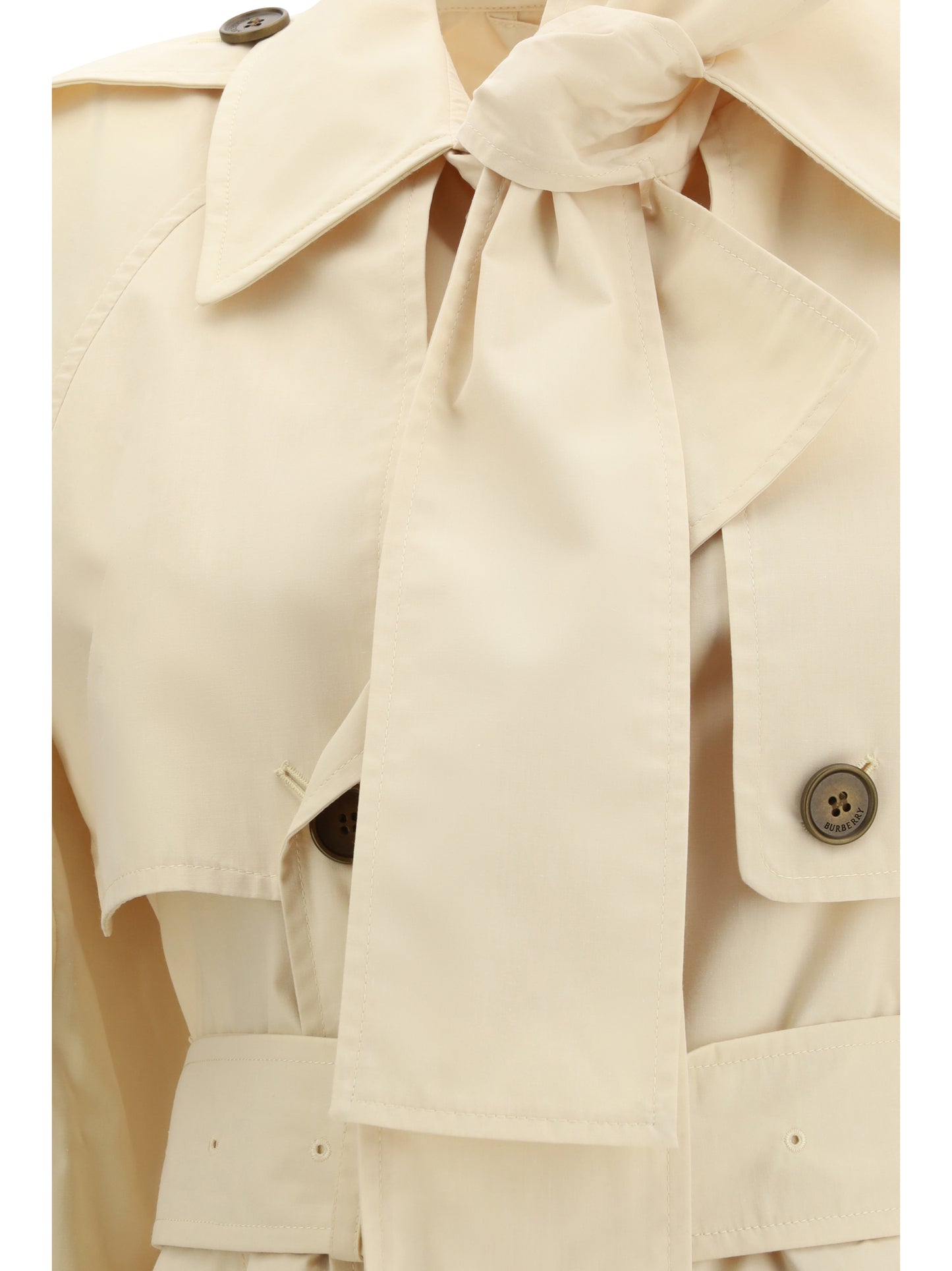 Burberry Women Long Trerose Trench In Canvas BURBERRY