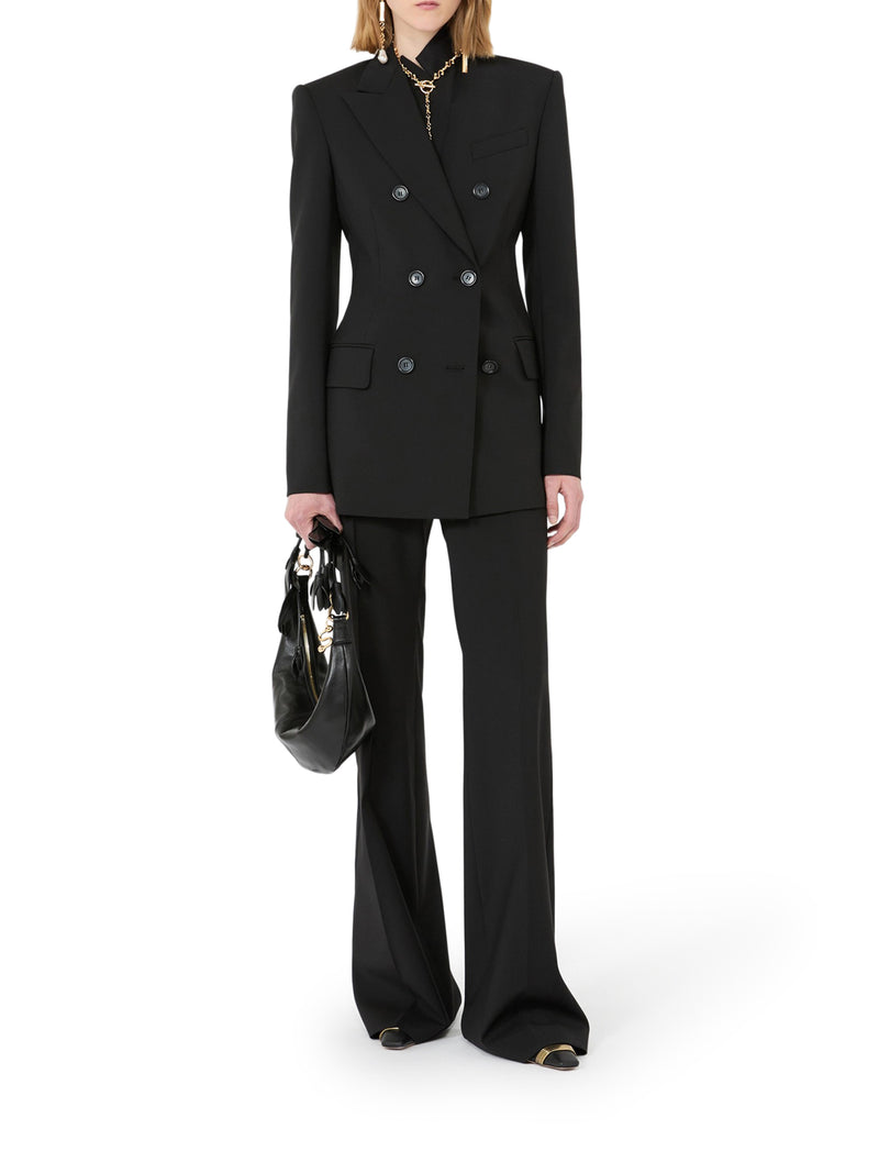 Sportmax Women Flared Trousers In Pure Natural Stretch Wool SPORTMAX