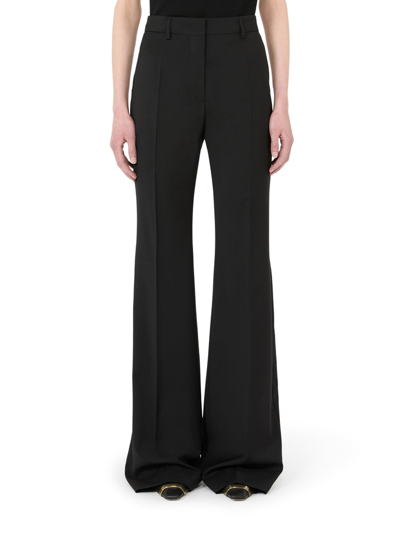 Sportmax Women Flared Trousers In Pure Natural Stretch Wool SPORTMAX