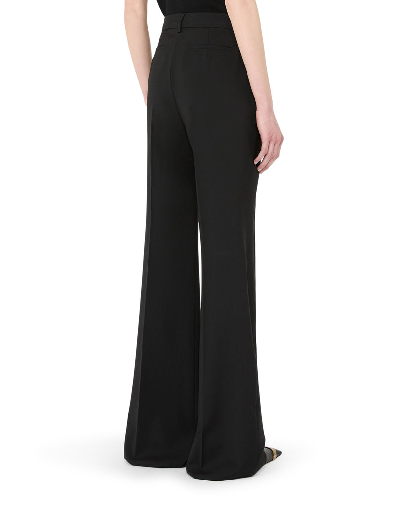 Sportmax Women Flared Trousers In Pure Natural Stretch Wool SPORTMAX