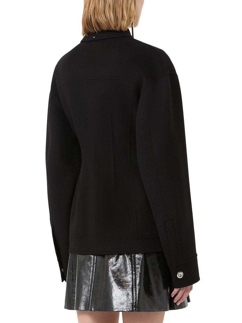 Sportmax Women Shaped Overshirt In Pure Wool SPORTMAX