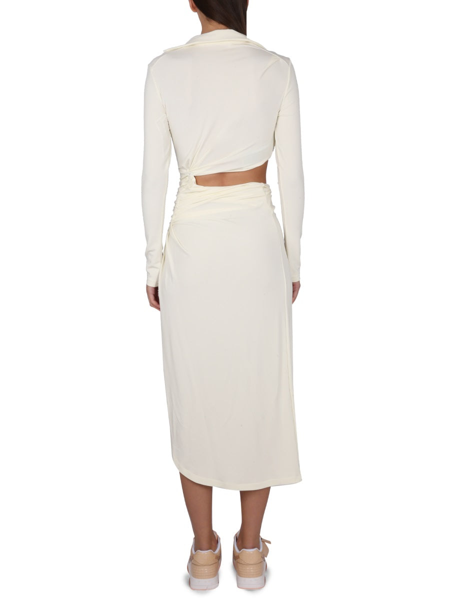 Off-White Women Dress With Ruffles OFF-WHITE