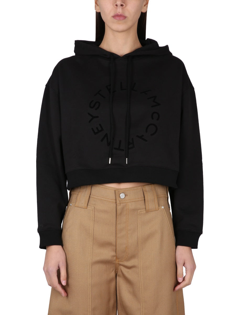 Stella Mccartney Women Cropped Sweatshirt With Logo STELLA MCCARTNEY