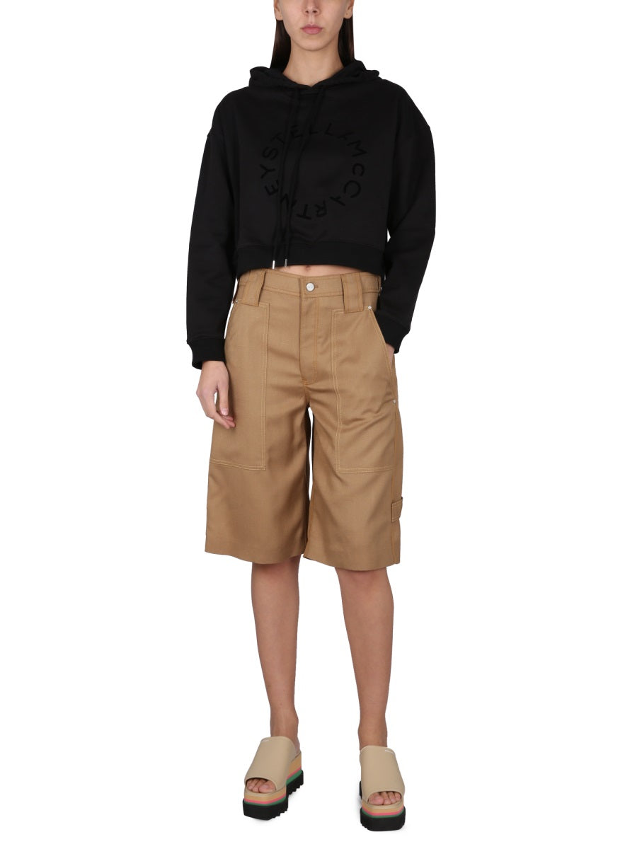 Stella Mccartney Women Cropped Sweatshirt With Logo STELLA MCCARTNEY