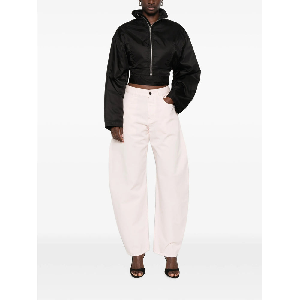 Alaïa Pink Denim - Tapered Jeans Women ALAIA