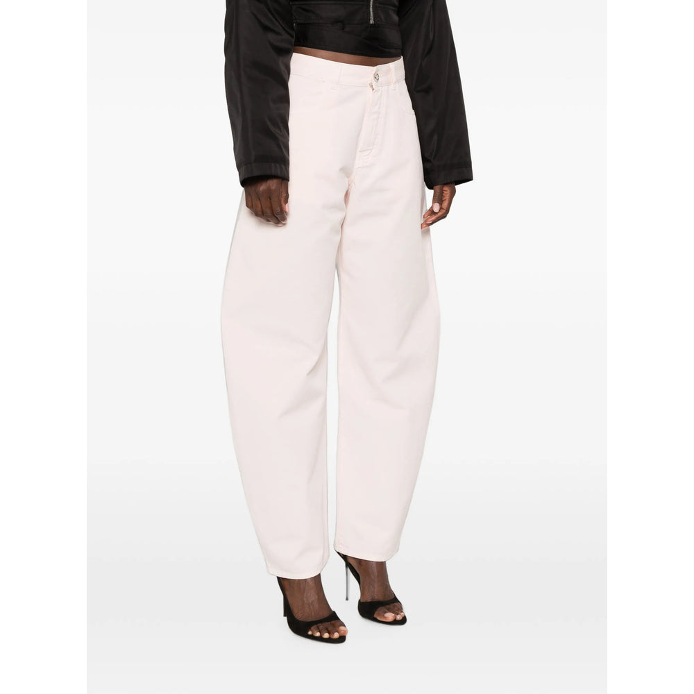 Alaïa Pink Denim - Tapered Jeans Women ALAIA