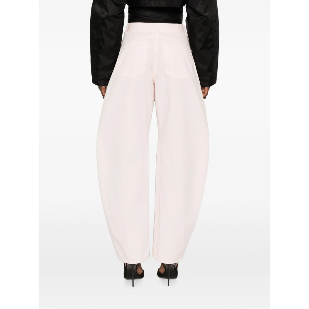 Alaïa Pink Denim - Tapered Jeans Women ALAIA