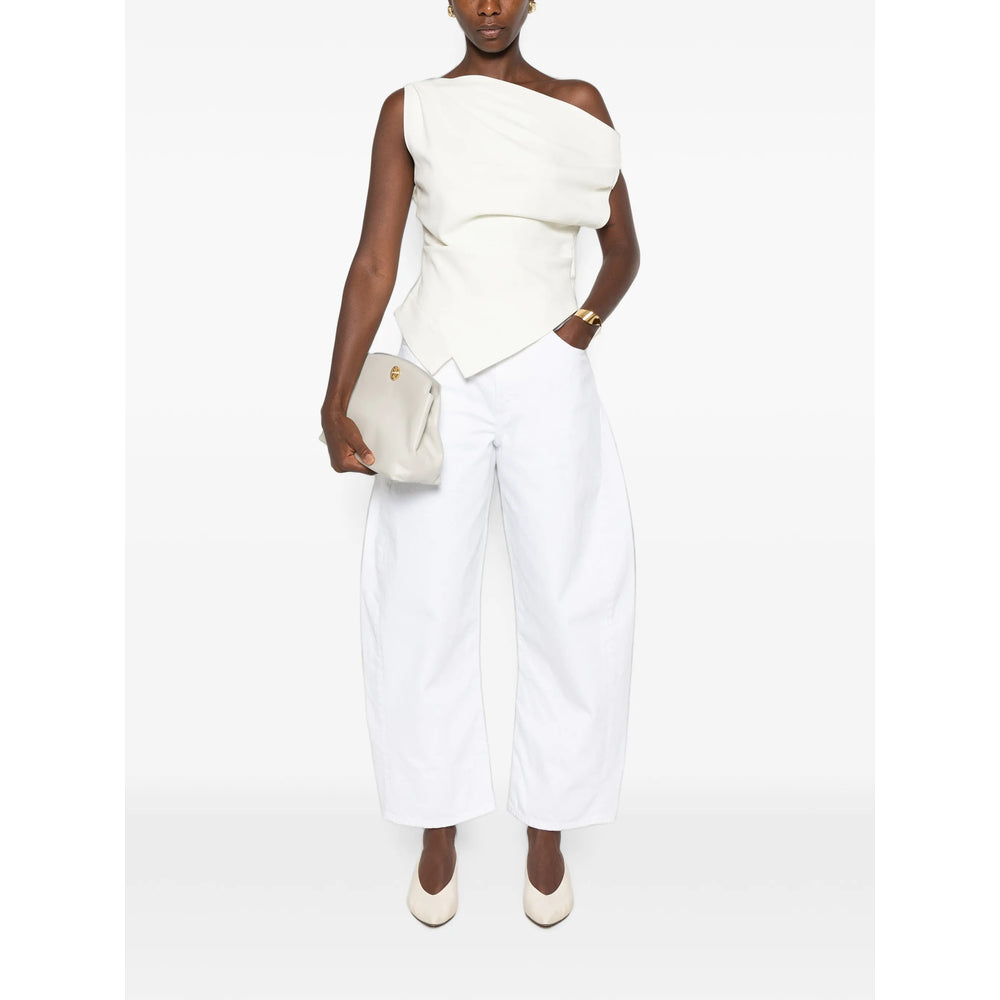 Alaïa White Denim - Wide-Leg Jeans Women ALAIA