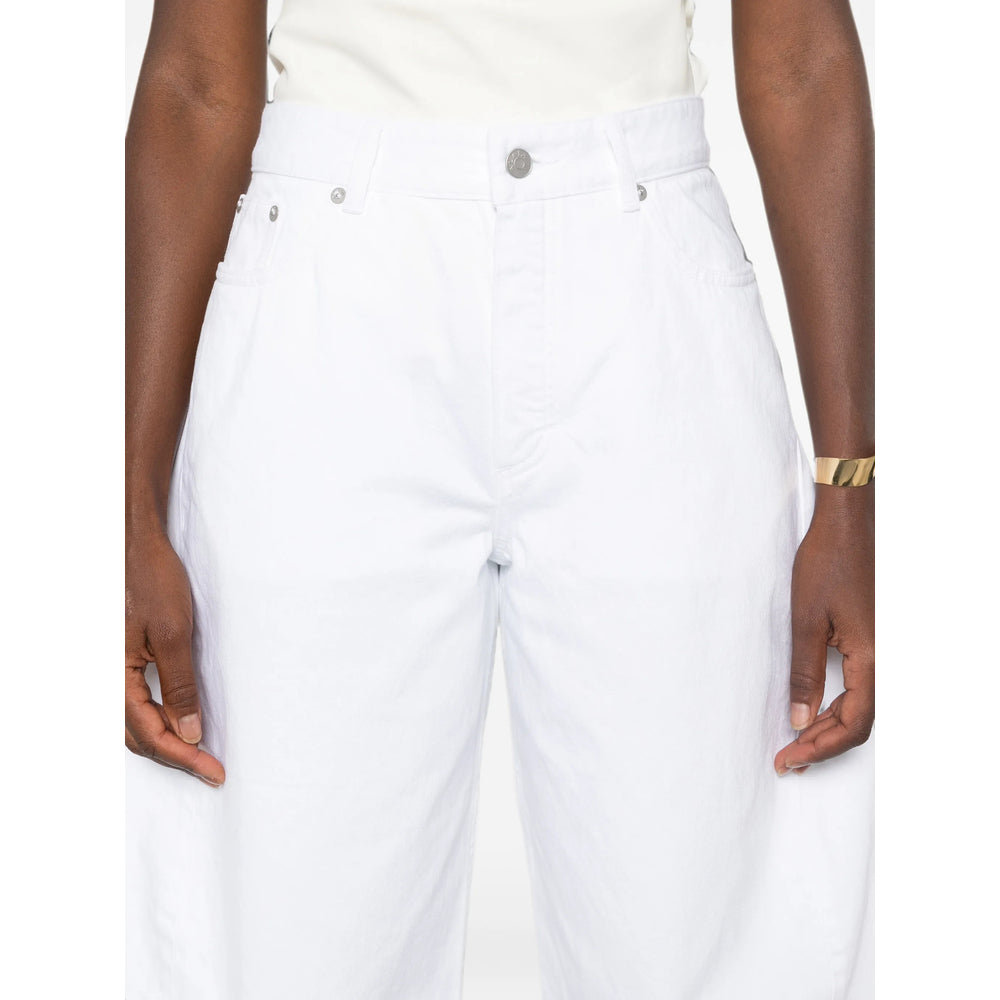 Alaïa White Denim - Wide-Leg Jeans Women ALAIA