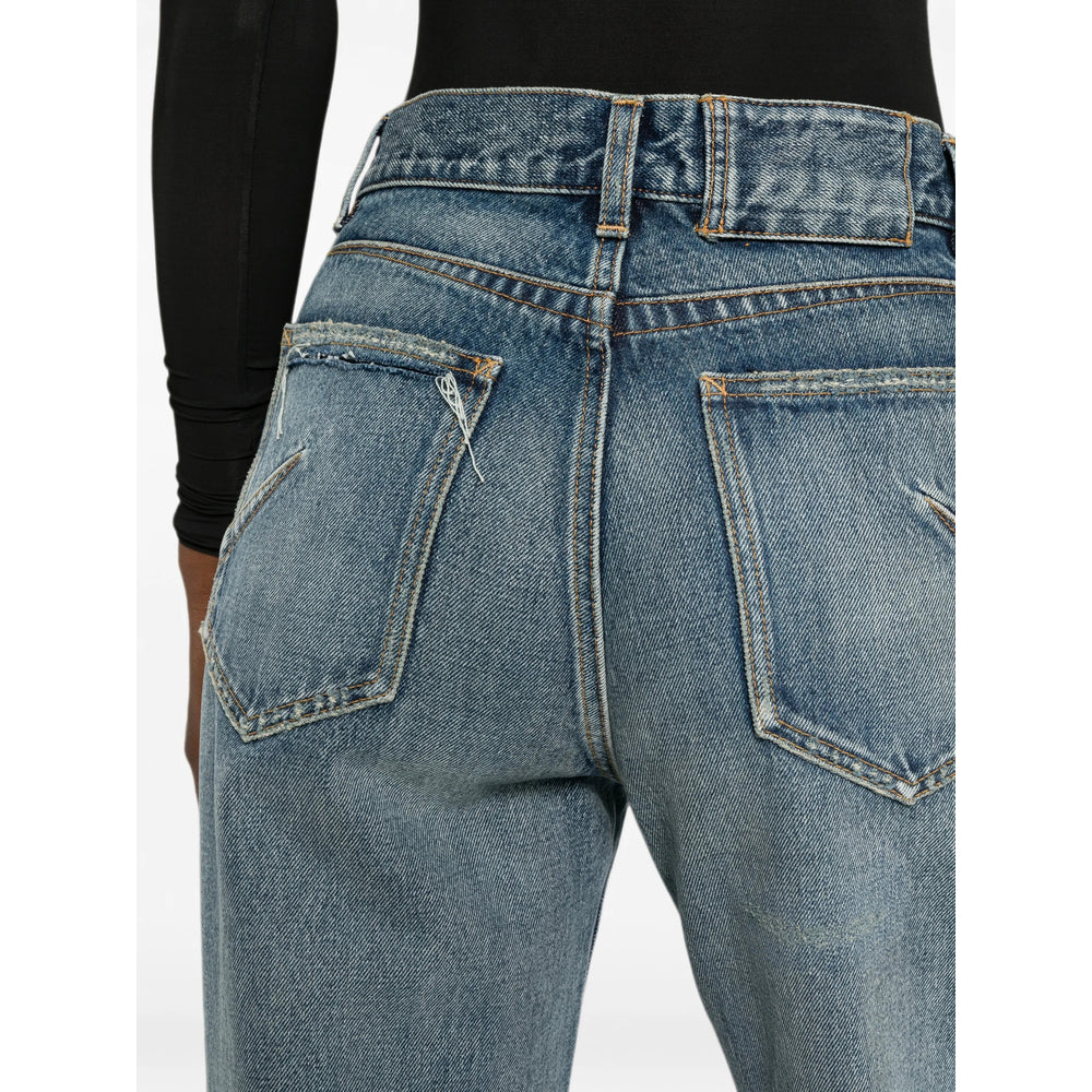 Alaïa Blue Denim - Straight-Leg Jeans Women ALAIA