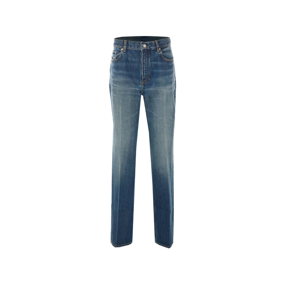 Alaïa Blue Denim - Bootcut Jeans Women ALAIA