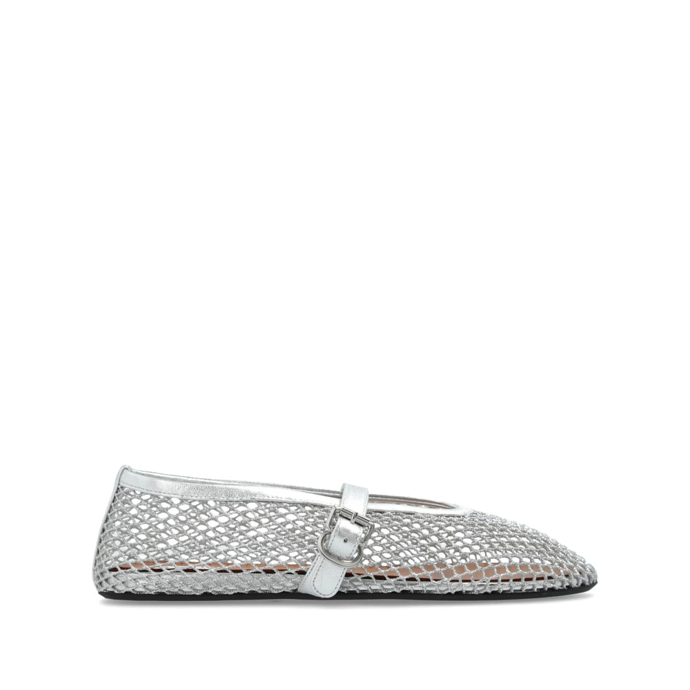 Alaïa Silver Ballet Flats Women ALAIA