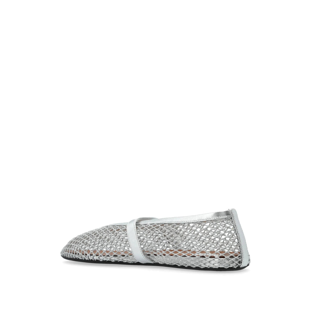Alaïa Silver Ballet Flats Women ALAIA