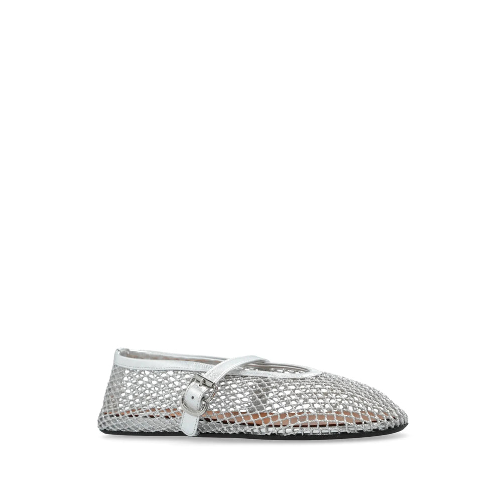 Alaïa Silver Ballet Flats Women ALAIA