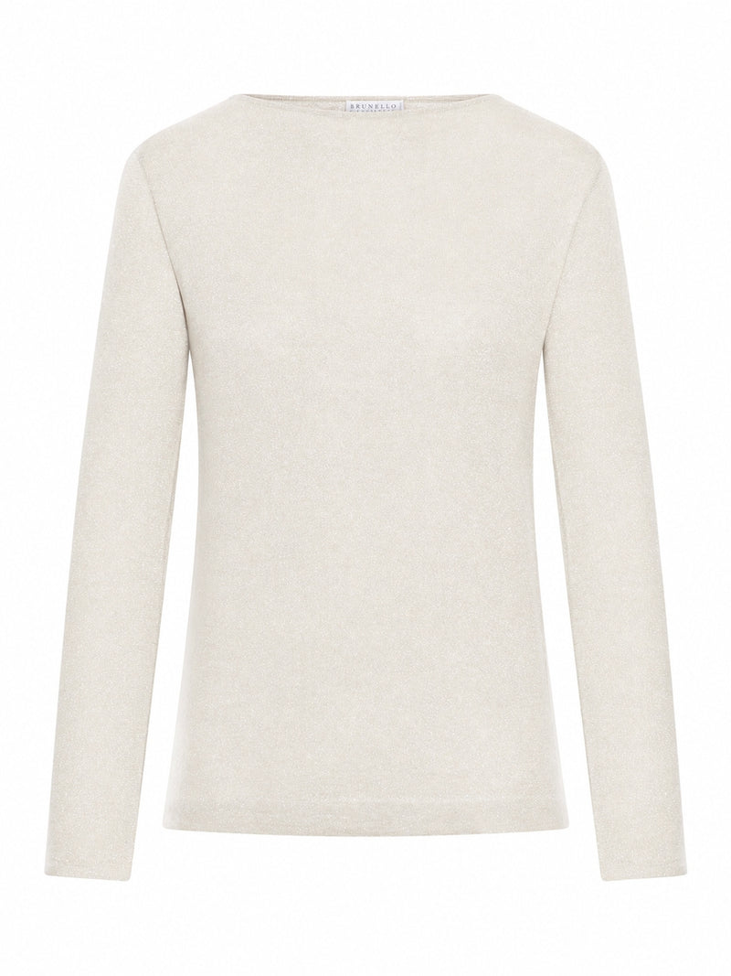 Brunello Cucinelli Women Lightweight Cashmere And Silk Sparkling Sweater BRUNELLO CUCINELLI