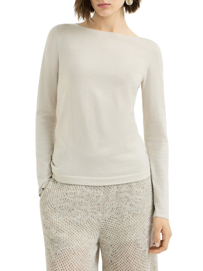 Brunello Cucinelli Women Lightweight Cashmere And Silk Sparkling Sweater BRUNELLO CUCINELLI