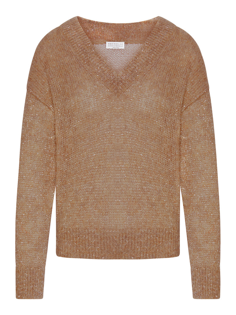 Brunello Cucinelli Women Dazzling English Half Rib Cotton Sweater BRUNELLO CUCINELLI