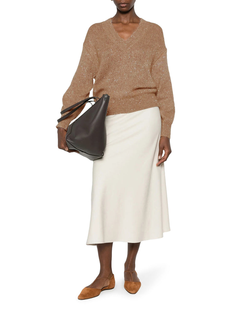 Brunello Cucinelli Women Dazzling English Half Rib Cotton Sweater BRUNELLO CUCINELLI
