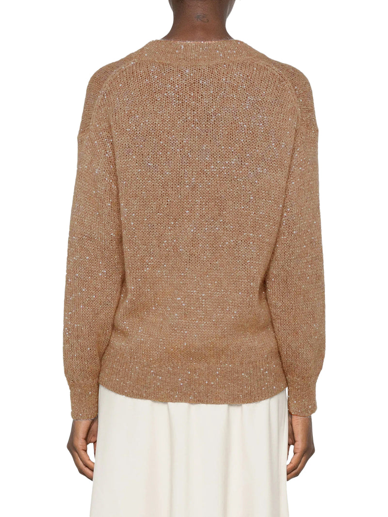 Brunello Cucinelli Women Dazzling English Half Rib Cotton Sweater BRUNELLO CUCINELLI