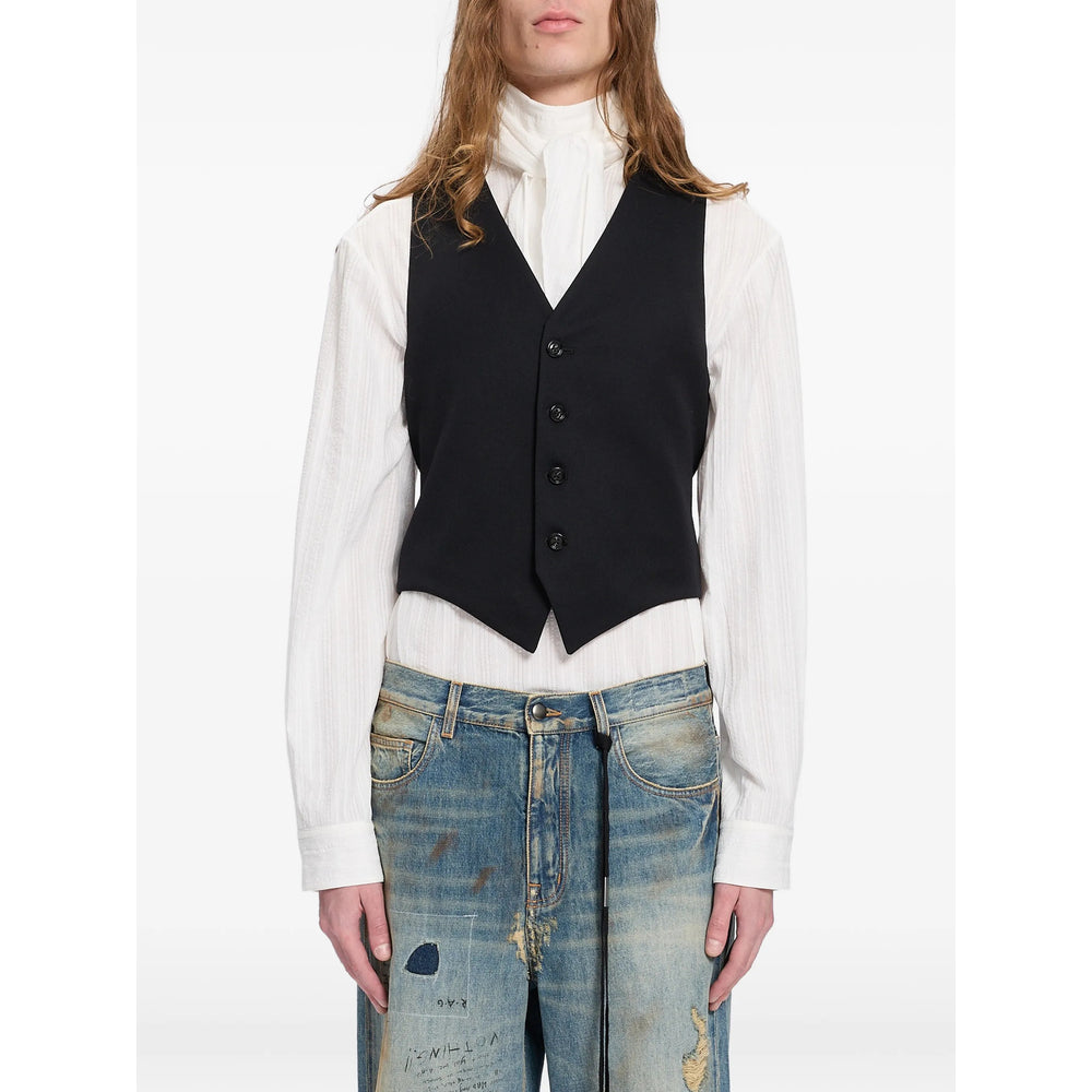 Ann Demeulemeester Black Jackets - Waistcoats & Gilets Men ANN DEMEULEMEESTER