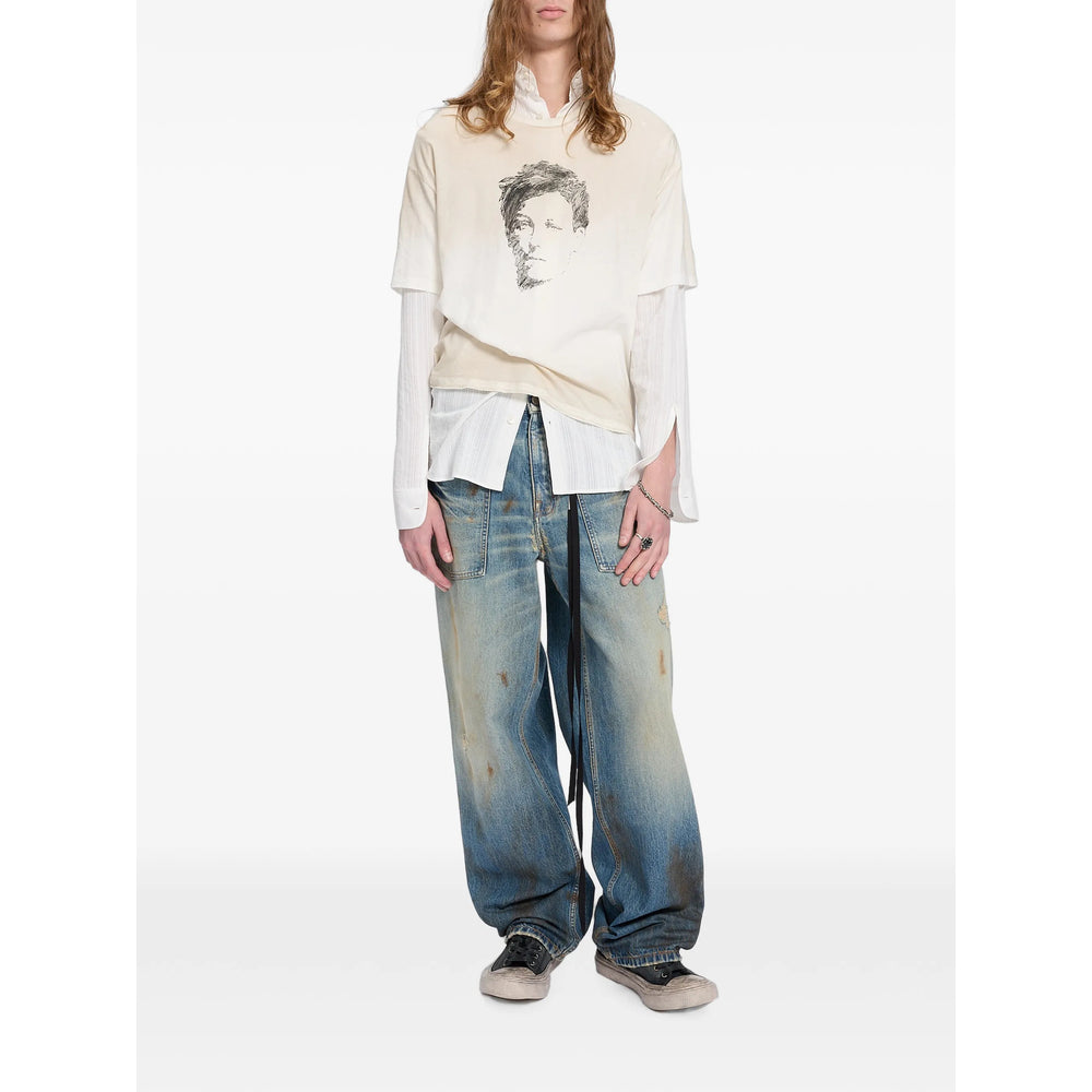 Ann Demeulemeester White T-Shirts & Vests - T-Shirts Men ANN DEMEULEMEESTER