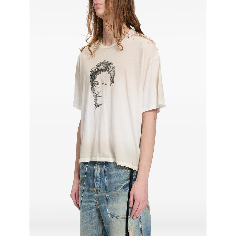 Ann Demeulemeester White T-Shirts & Vests - T-Shirts Men ANN DEMEULEMEESTER