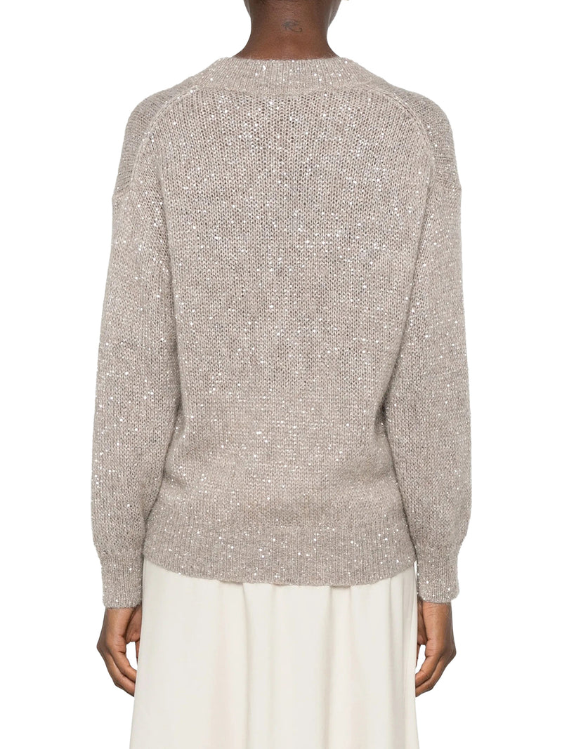 Brunello Cucinelli Women Dazzling English Half Rib Cotton Sweater BRUNELLO CUCINELLI