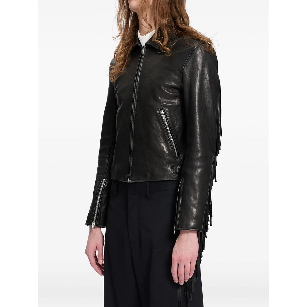 Ann Demeulemeester Black Jackets - Leather Jackets Men ANN DEMEULEMEESTER