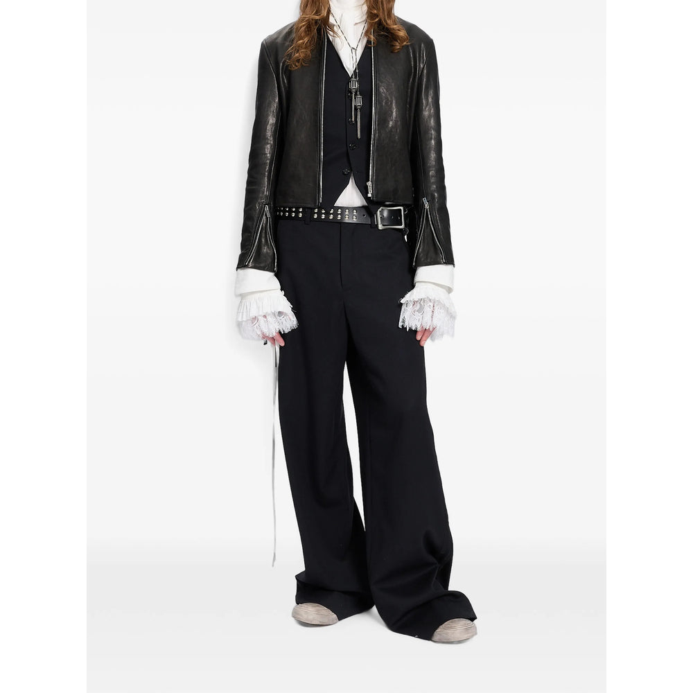 Ann Demeulemeester Black Jackets - Leather Jackets Men ANN DEMEULEMEESTER