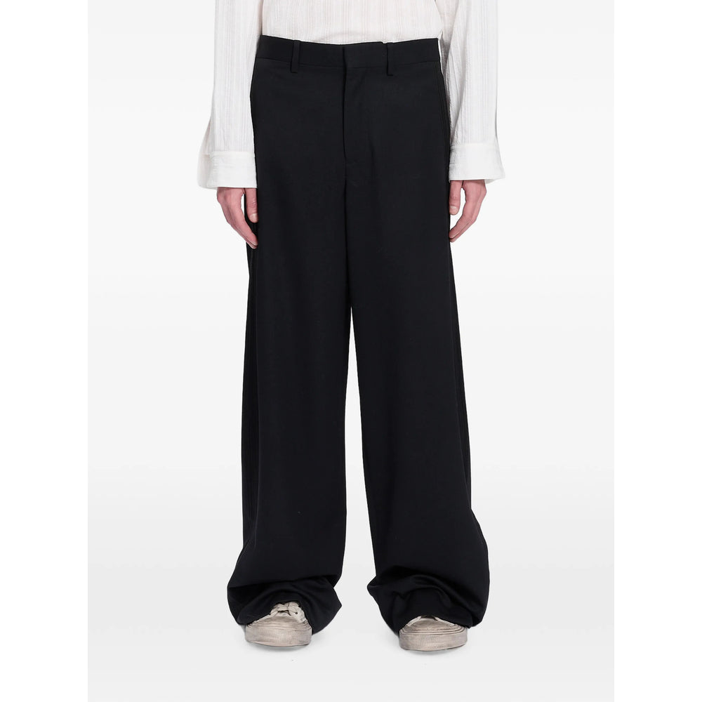 Ann Demeulemeester Black Trousers - Wide-Leg Trousers Men ANN DEMEULEMEESTER