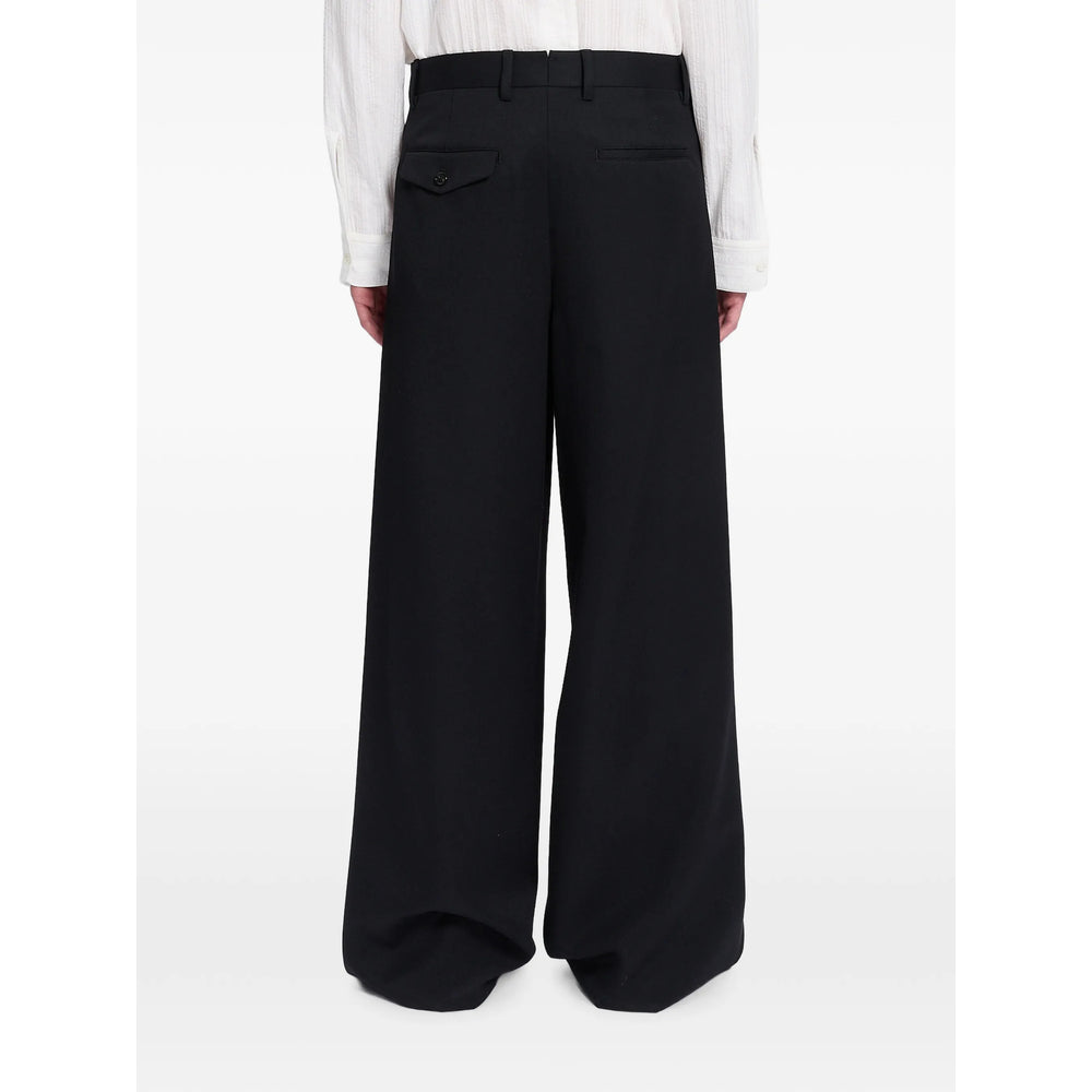 Ann Demeulemeester Black Trousers - Wide-Leg Trousers Men ANN DEMEULEMEESTER