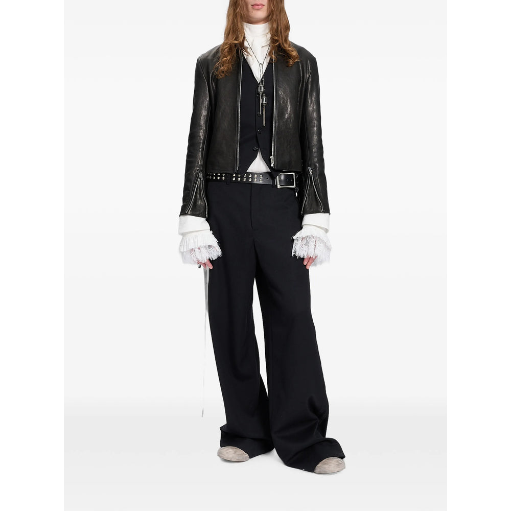 Ann Demeulemeester Black Trousers - Wide-Leg Trousers Men ANN DEMEULEMEESTER