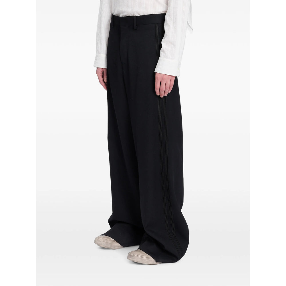Ann Demeulemeester Black Trousers - Wide-Leg Trousers Men ANN DEMEULEMEESTER