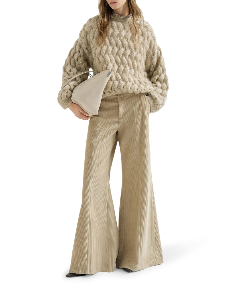 Brunello Cucinelli Women Dazzling Zigzag Cable Sweater BRUNELLO CUCINELLI