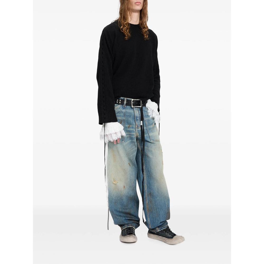 Ann Demeulemeester Black Sweaters & Knitwear - Jumpers Men ANN DEMEULEMEESTER