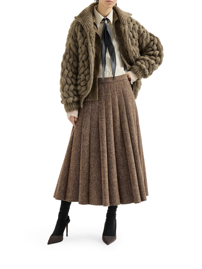 Brunello Cucinelli Women Cardigan Dazzling Zigzag Cables In Mohair E Lana BRUNELLO CUCINELLI